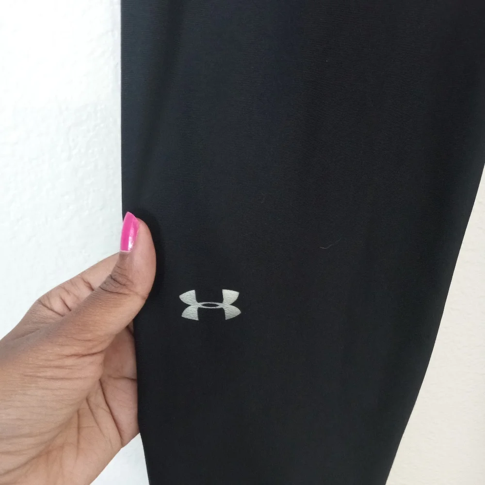 Under Armour Compression Athletic Colorblock Black Heatgear Leggings XL - Picture 4 of 6